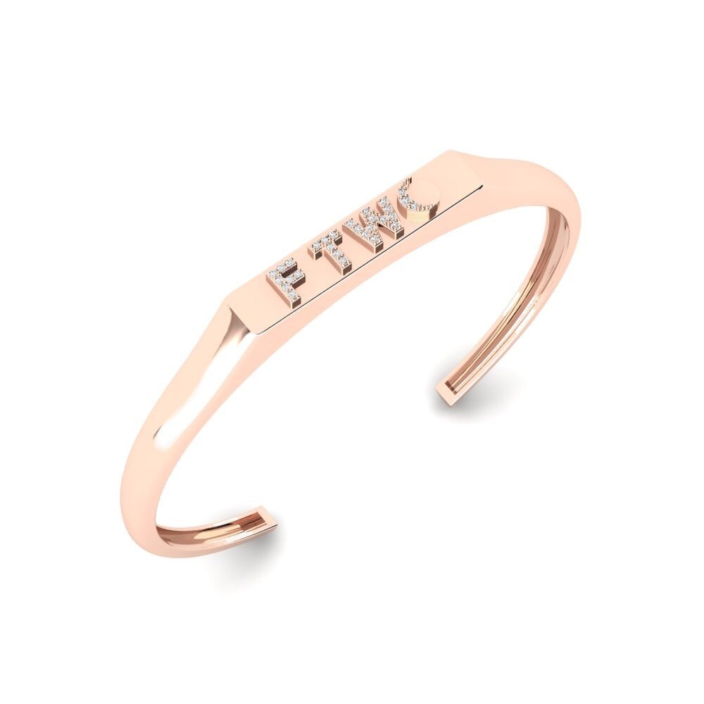 18k Oro Rosa Moissanita Pulsera para hombre Metsi