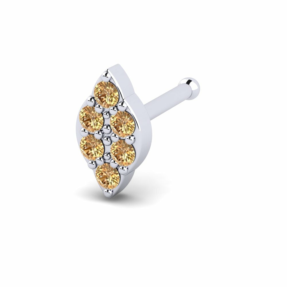 Bruine Diamant Neus Pin Micajah