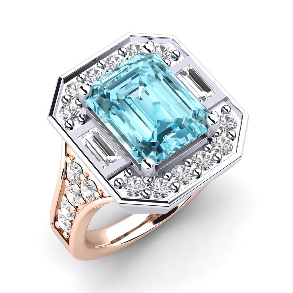 18ct Rose / White Gold Engagement Ring Micheyla
