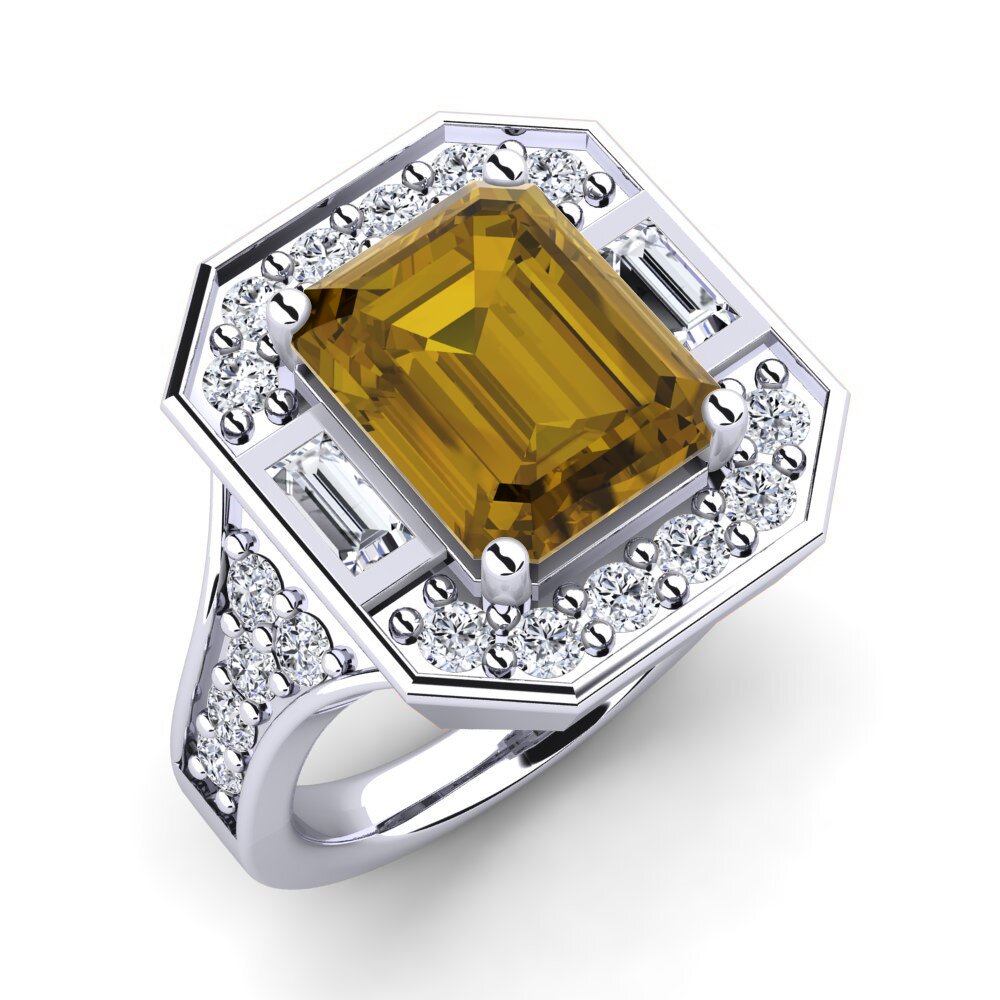 Brown Zircon Engagement Ring Micheyla