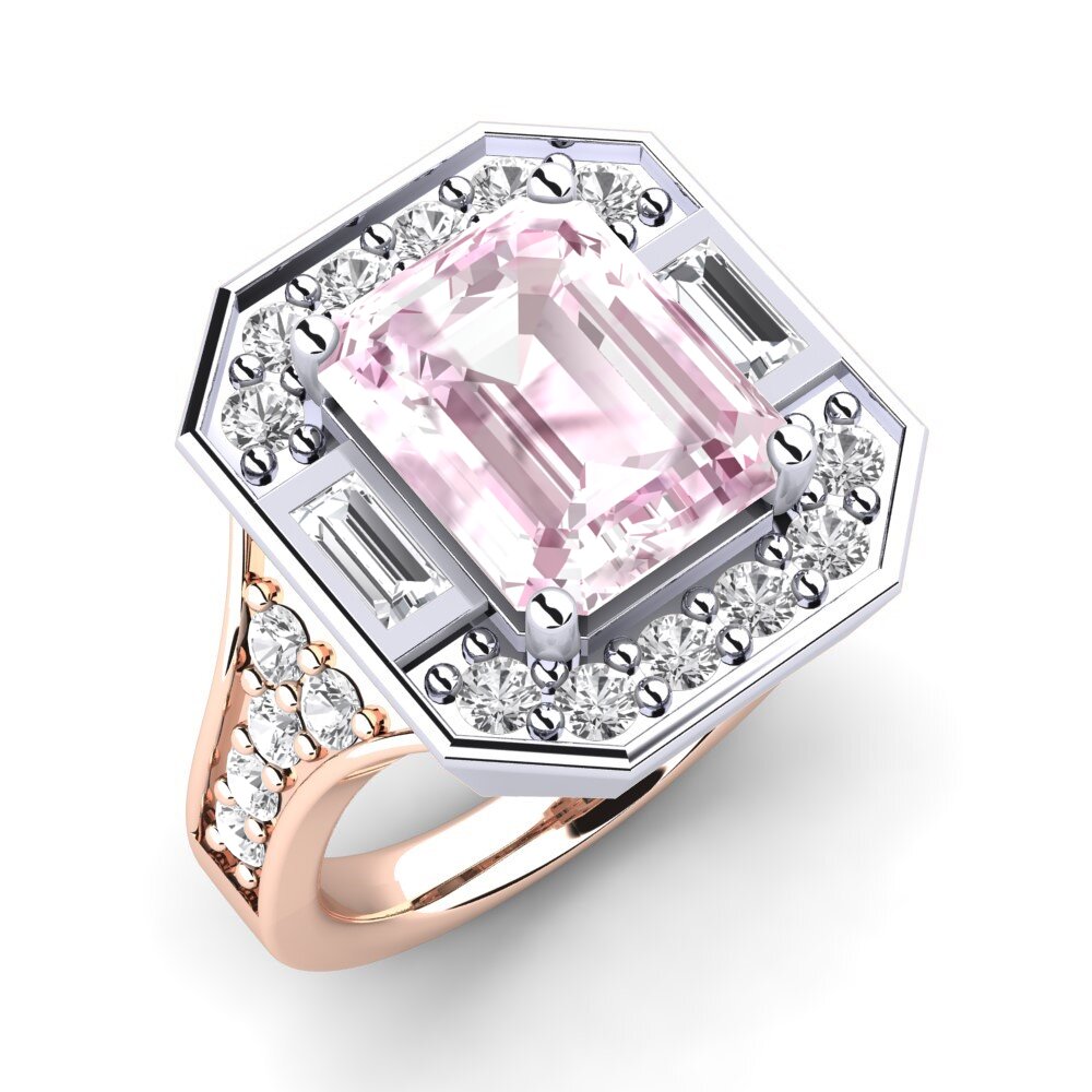 18ct Rose & White Gold Engagement Ring Micheyla
