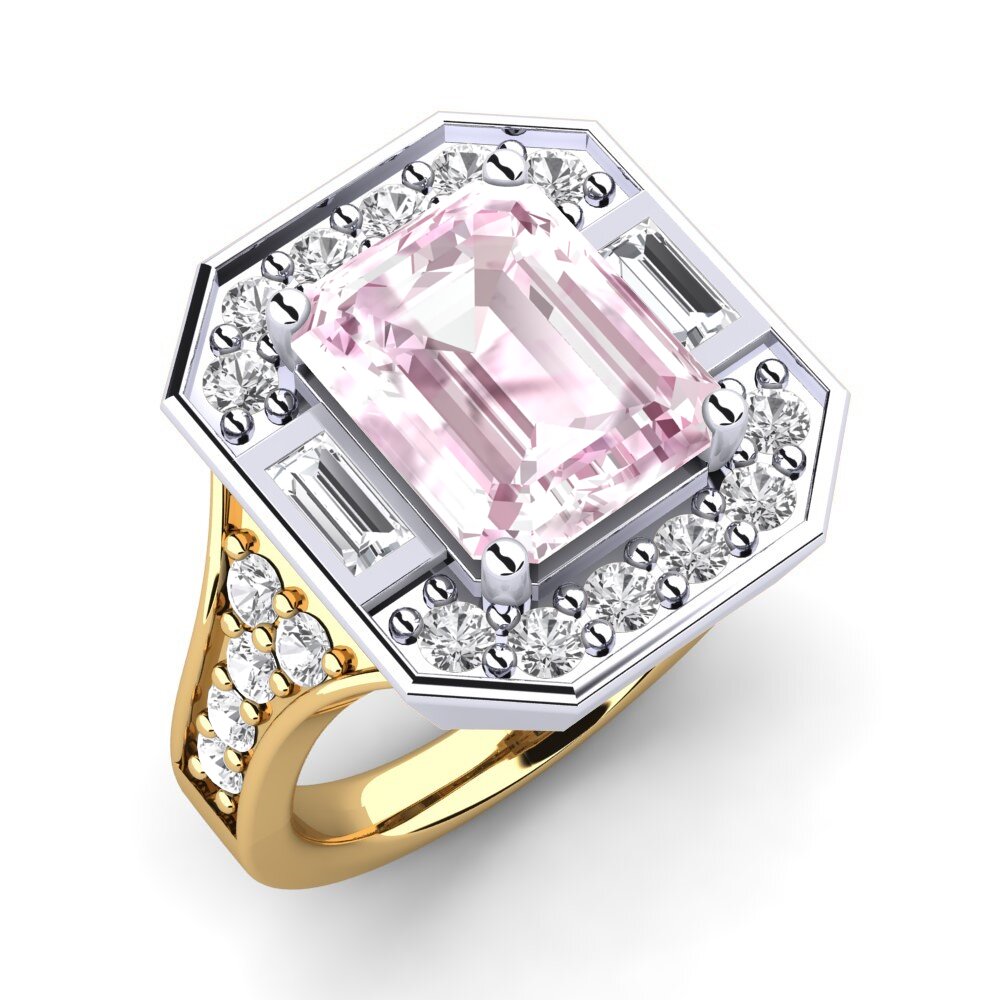 14K Geel & Wit Goud Verlovingsring Micheyla