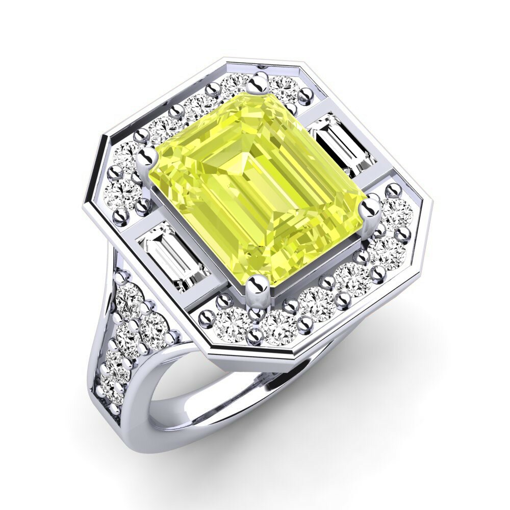 Quartz Citron Bague de fiançailles Micheyla