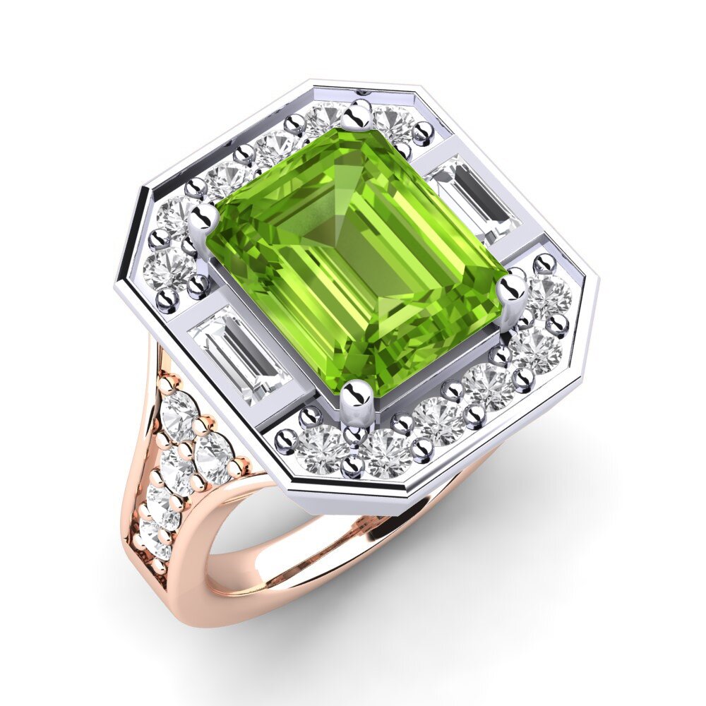 14K Rose & White Gold Engagement Ring Micheyla