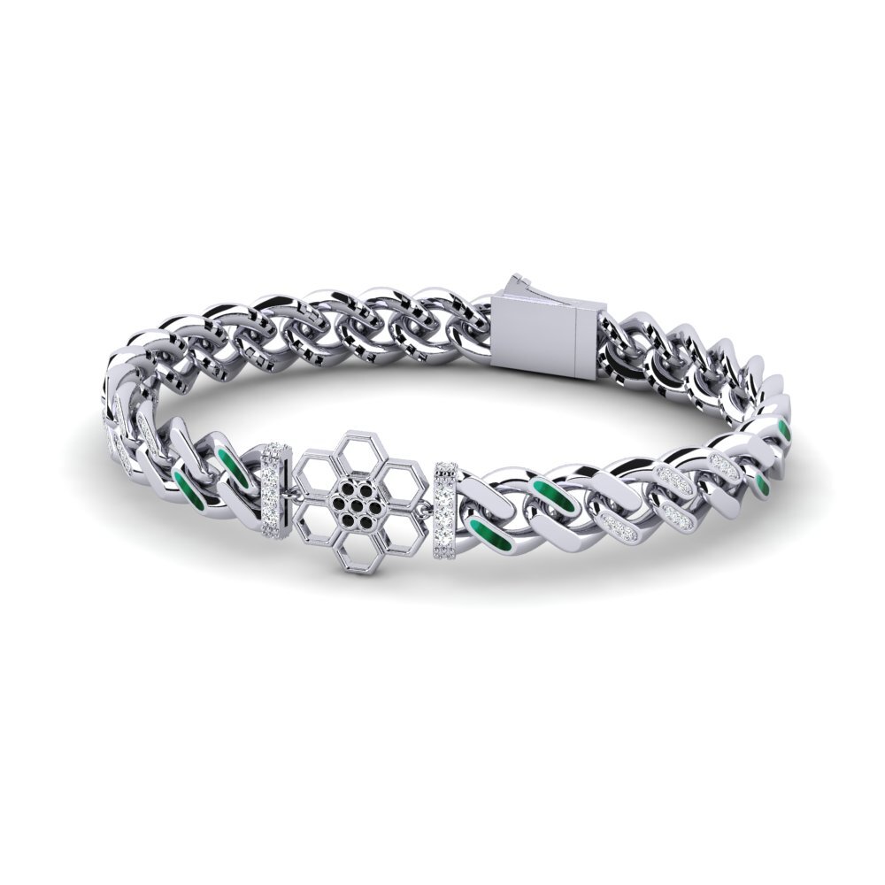 Black Sapphire Women's Bracelet Micrafrify