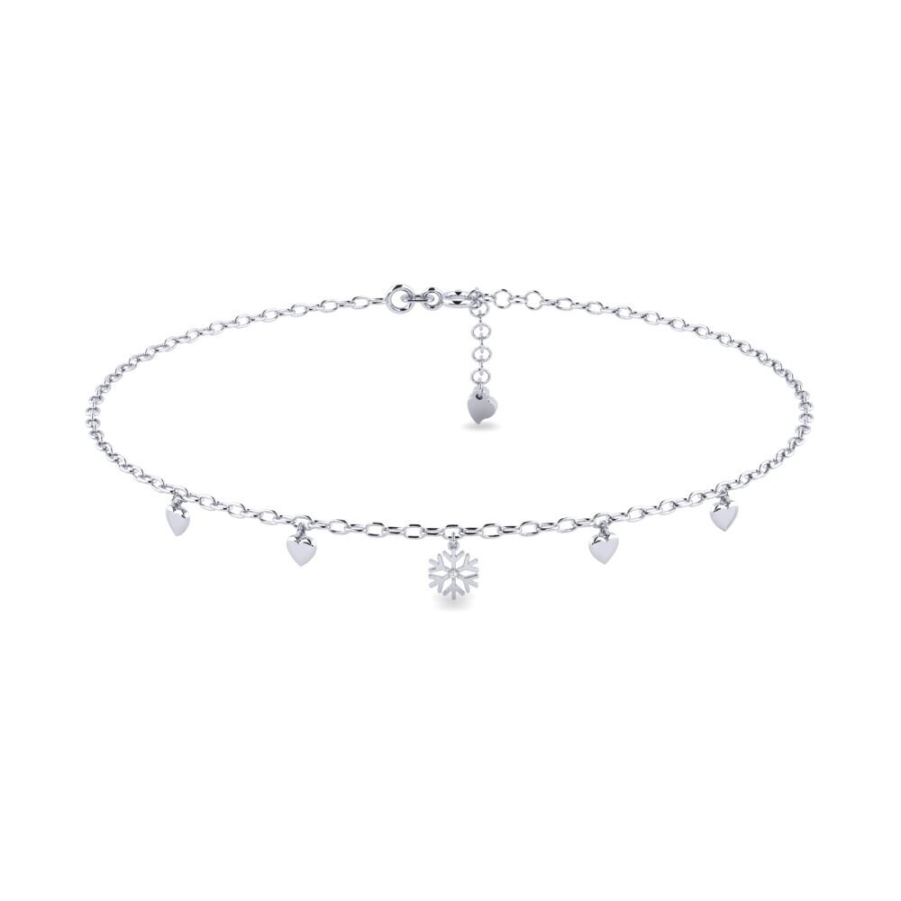 Plata 925 Moissanita Tobillera de mujer Miene