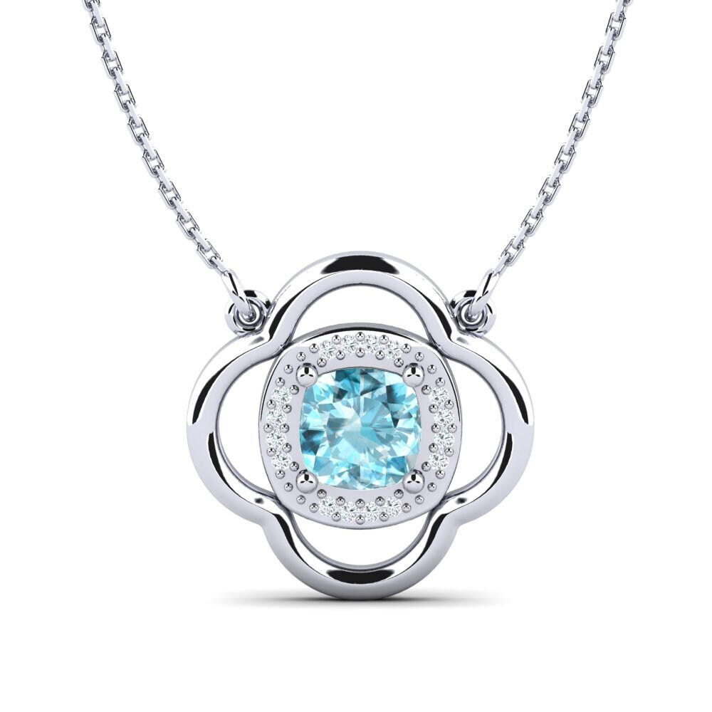Blue Zircon Women's Necklace Miesya