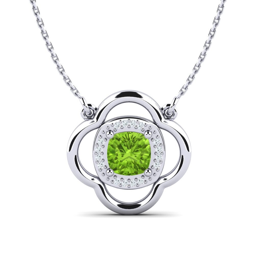 Cushion Peridot Women's Necklace Miesya