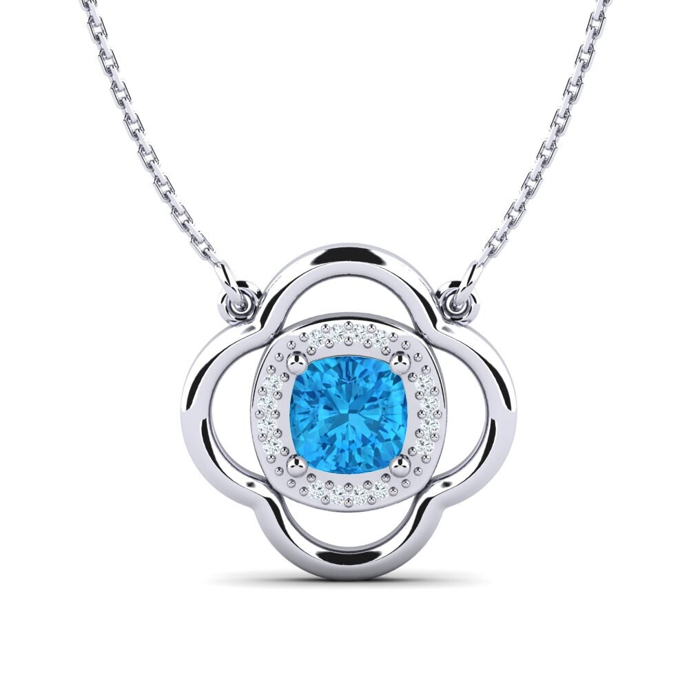 Blue Topaz Women's Necklace Miesya