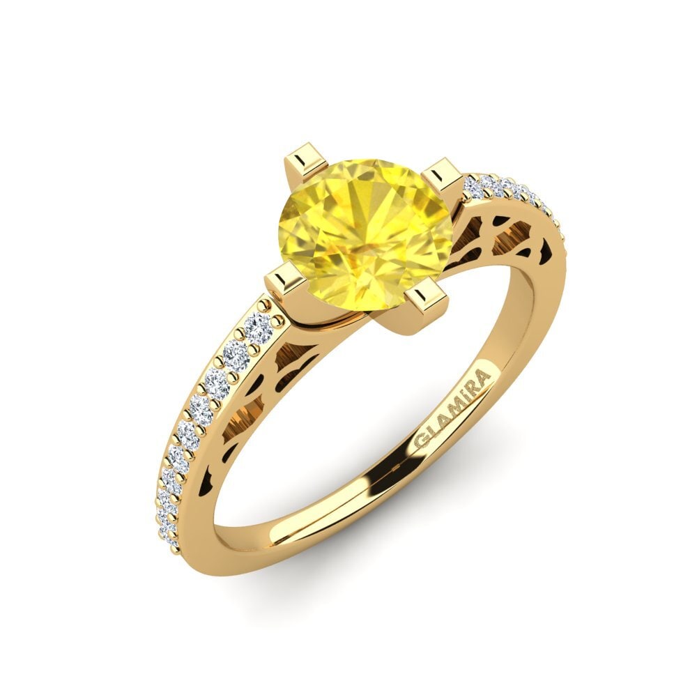 Yellow Sapphire Engagement Ring Miette