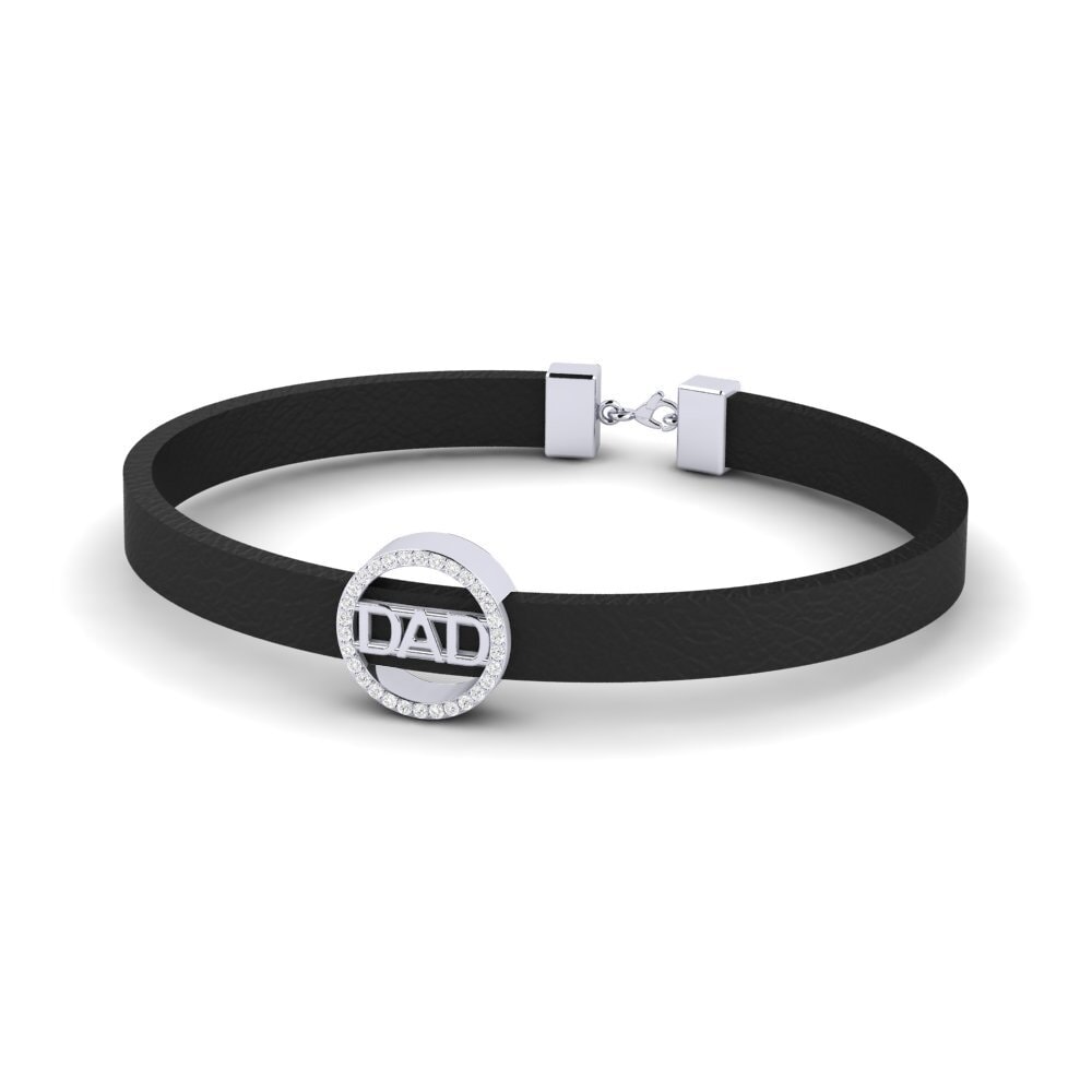 950 Palladium White sapphire Men's Bracelet Migleidy