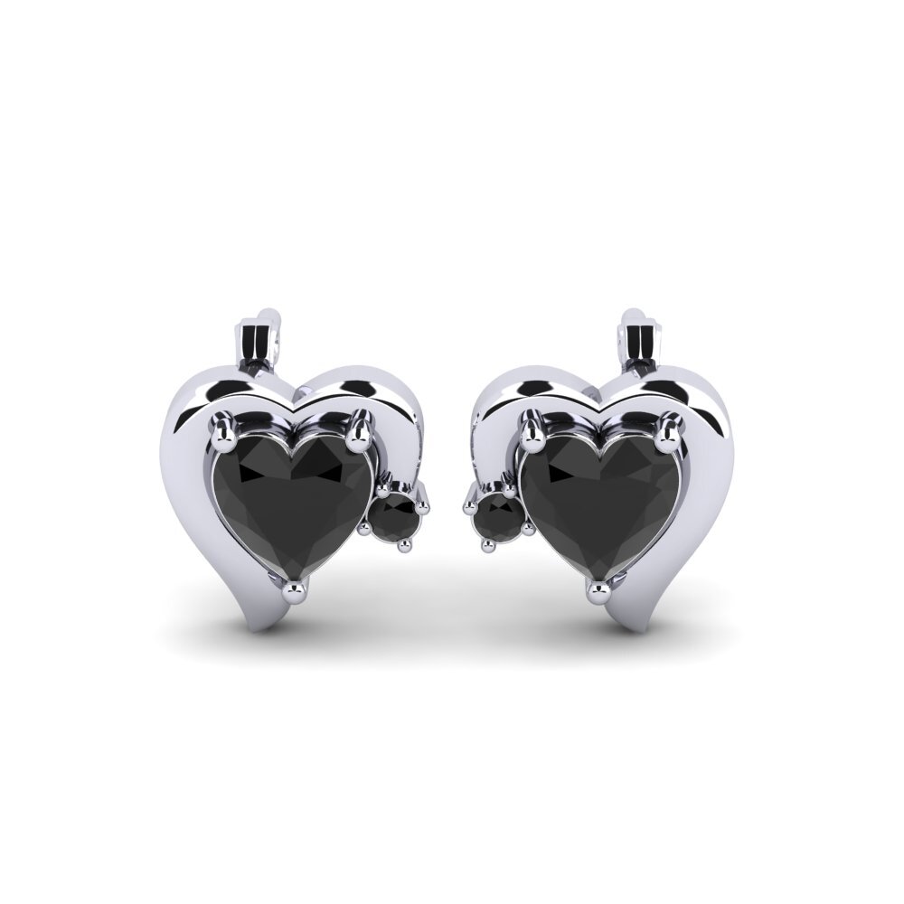Diamante Negro Pendiente de mujer Mihaella