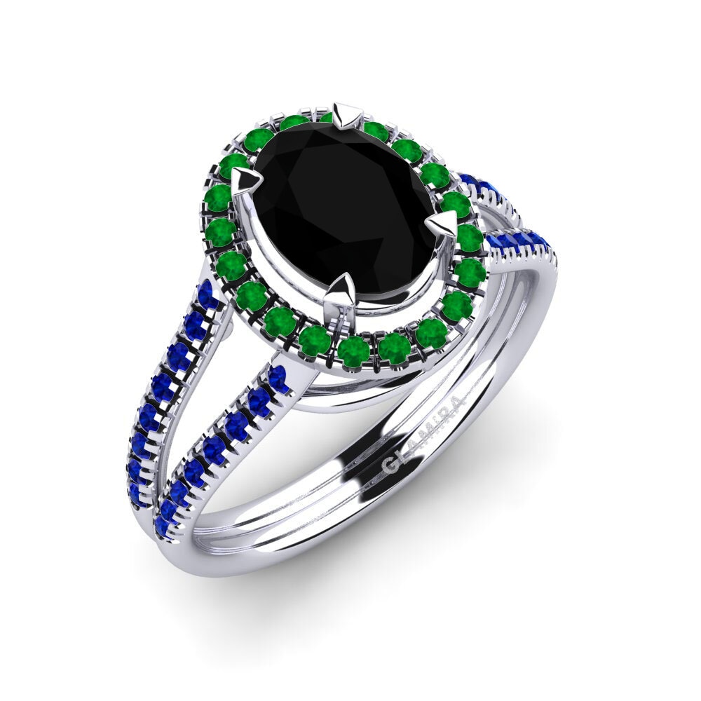 Black Sapphire Engagement Ring Milagros