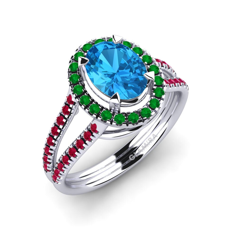 Blue Topaz Engagement Ring Milagros