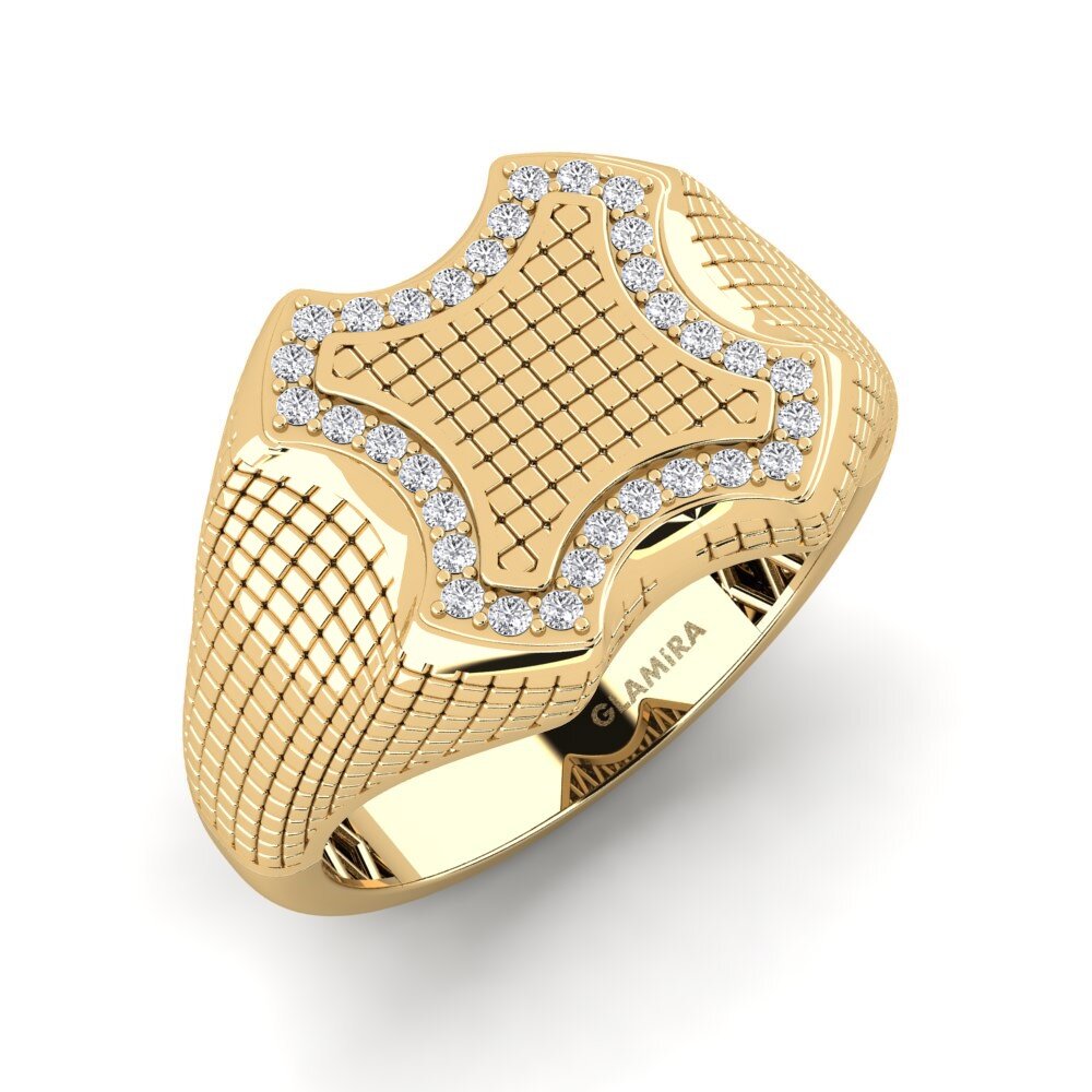 Compre Anillo de Hombre Mildi en corte Redondo 0.256 Quilates 9k Oro ...