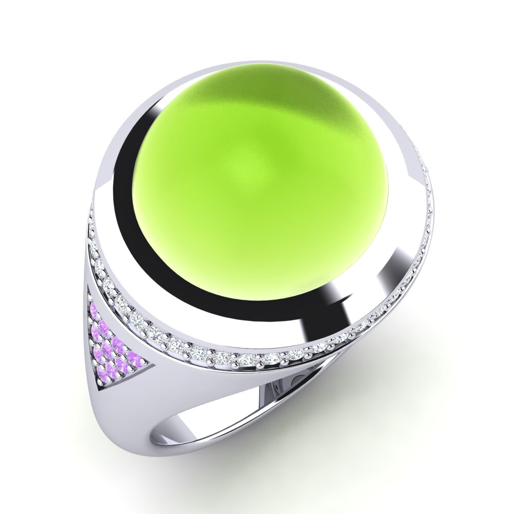 Kabaşon Peridot Yüzük Mindra