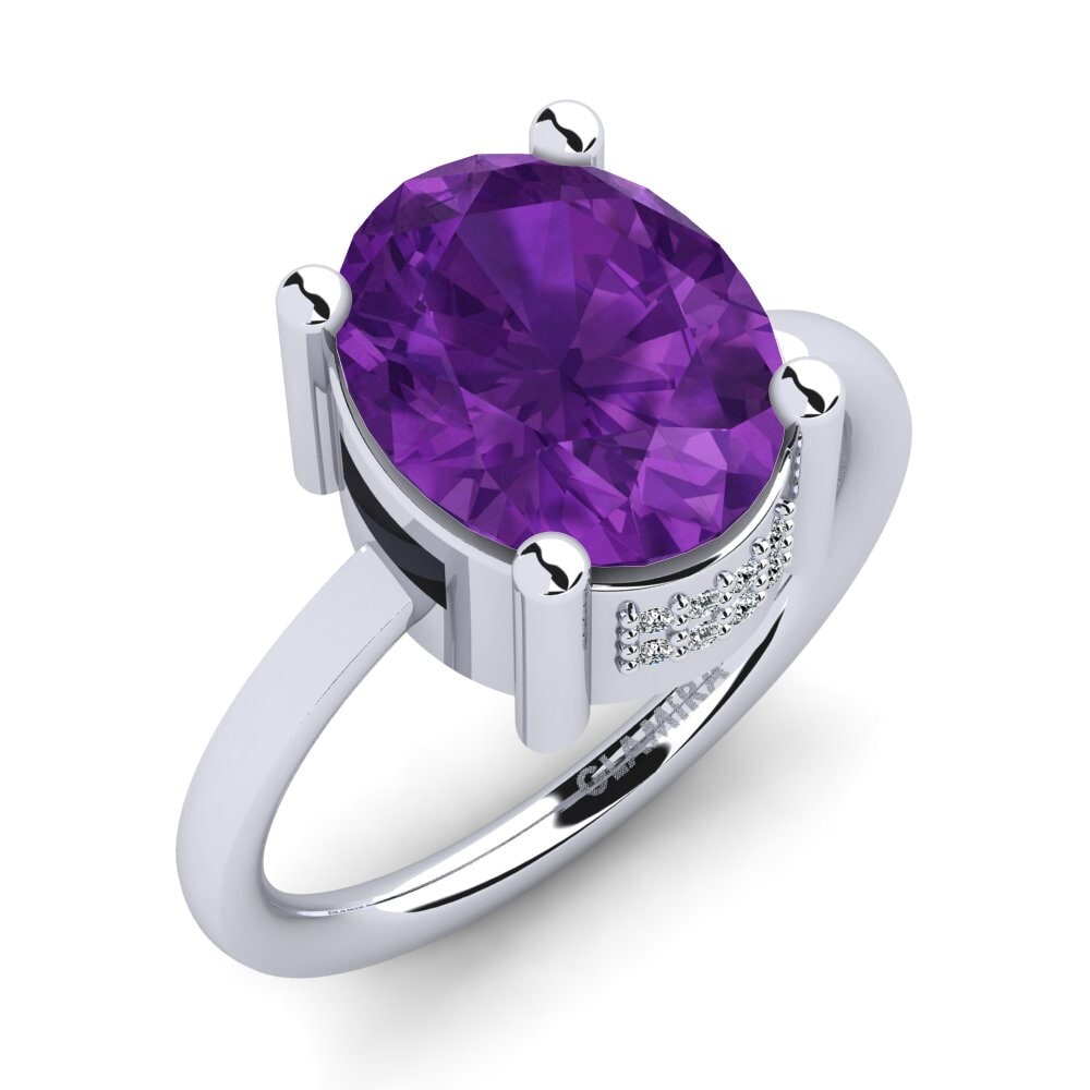 Amethyst Engagement Ring Minerva