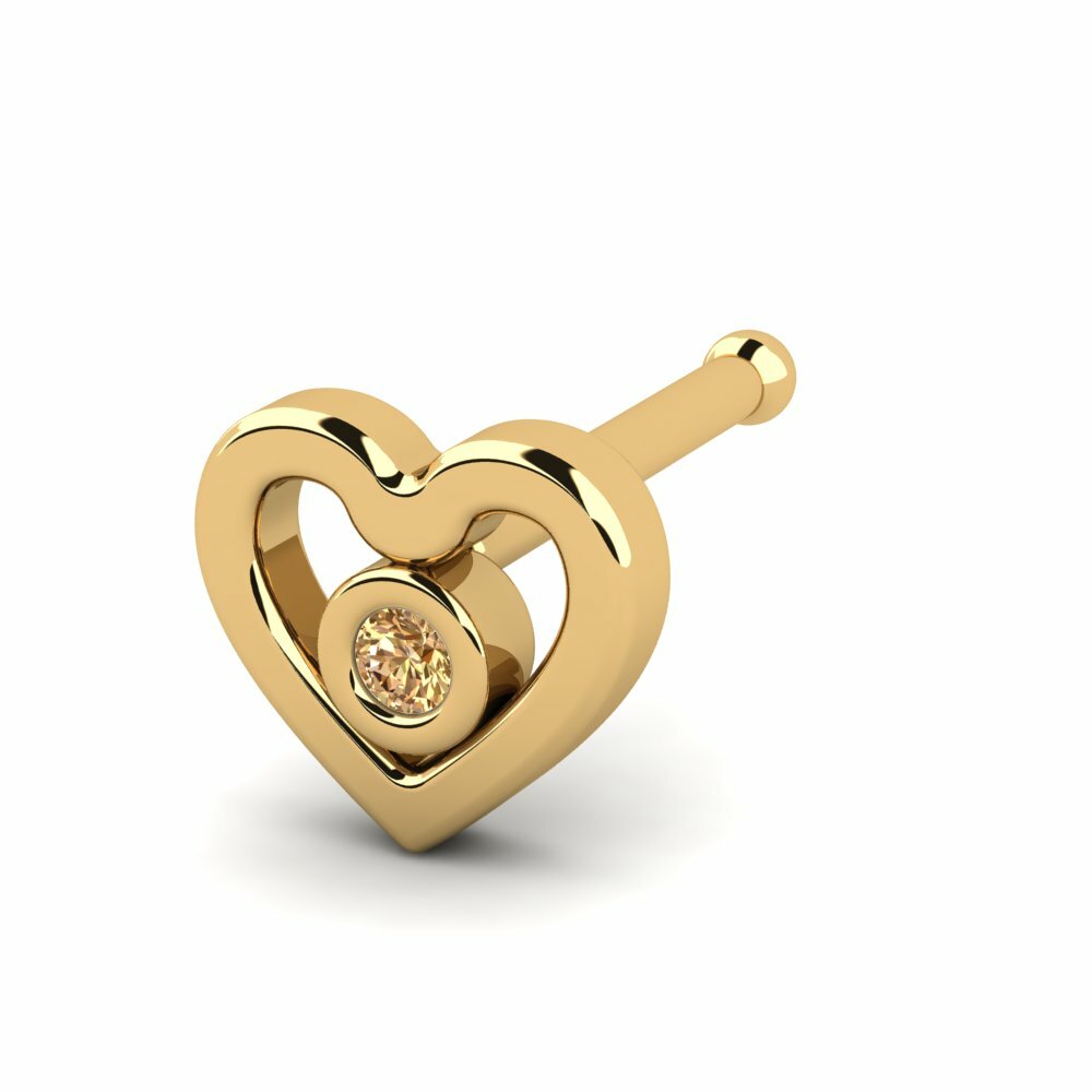 Bruine Diamant Neus Pin Minestrone