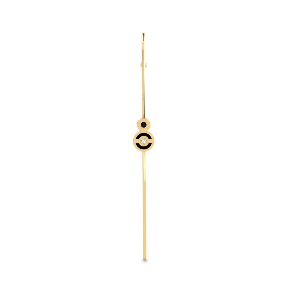 Schwarzer Saphir Ohrpiercings Minus