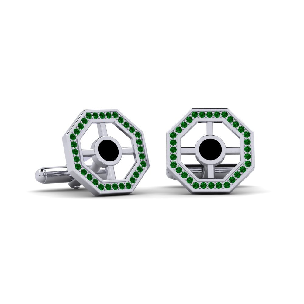 Green Zirconia Cufflink Minuterie