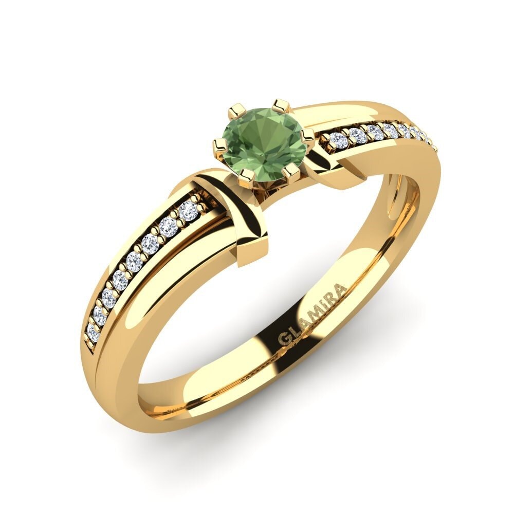 Green Sapphire Engagement Ring Mirabella