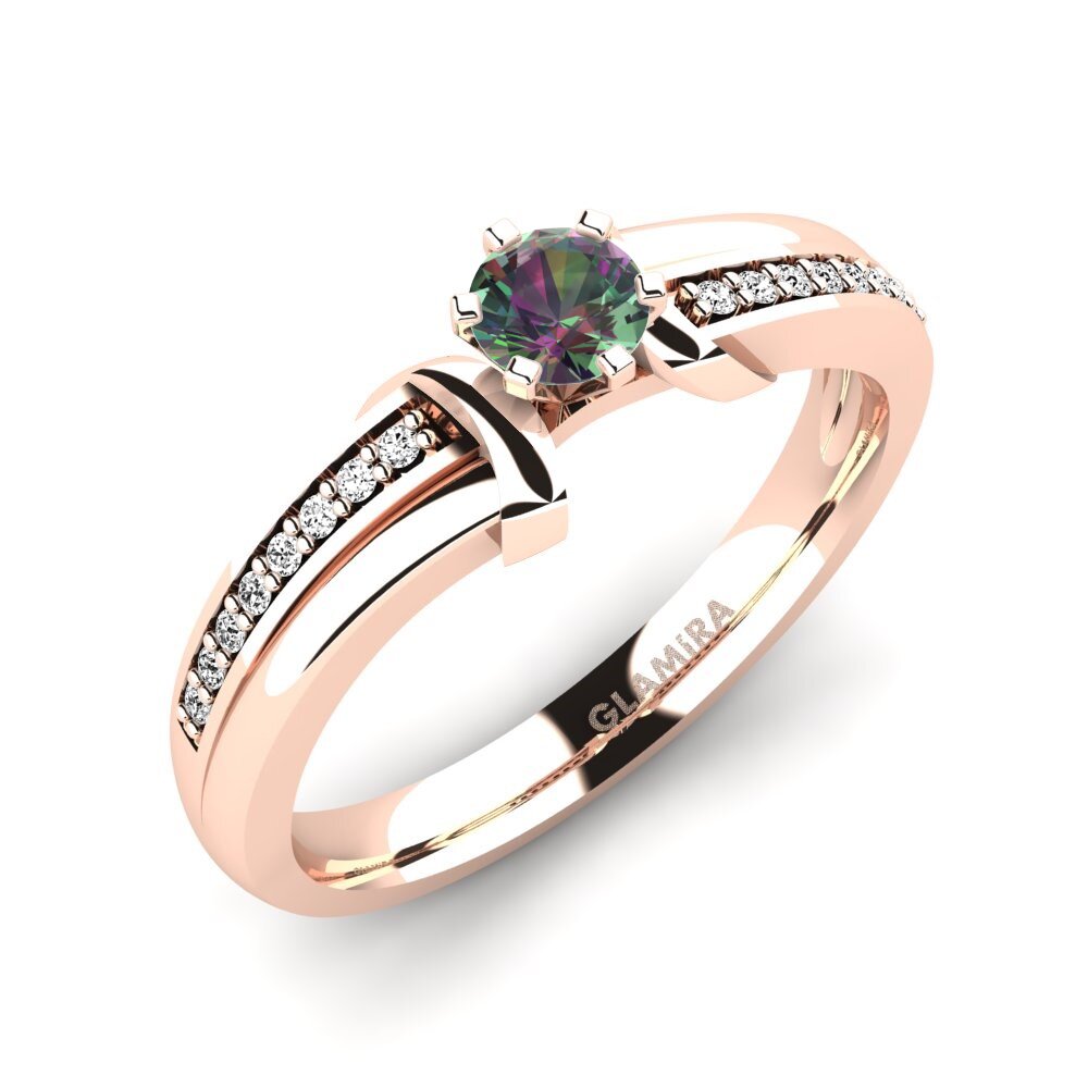 Rotgold 585 Mystic Topas Verlobungsring Mirabella