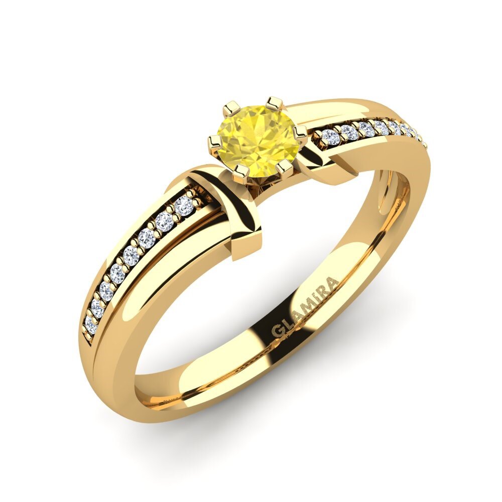 Yellow Sapphire Engagement Ring Mirabella