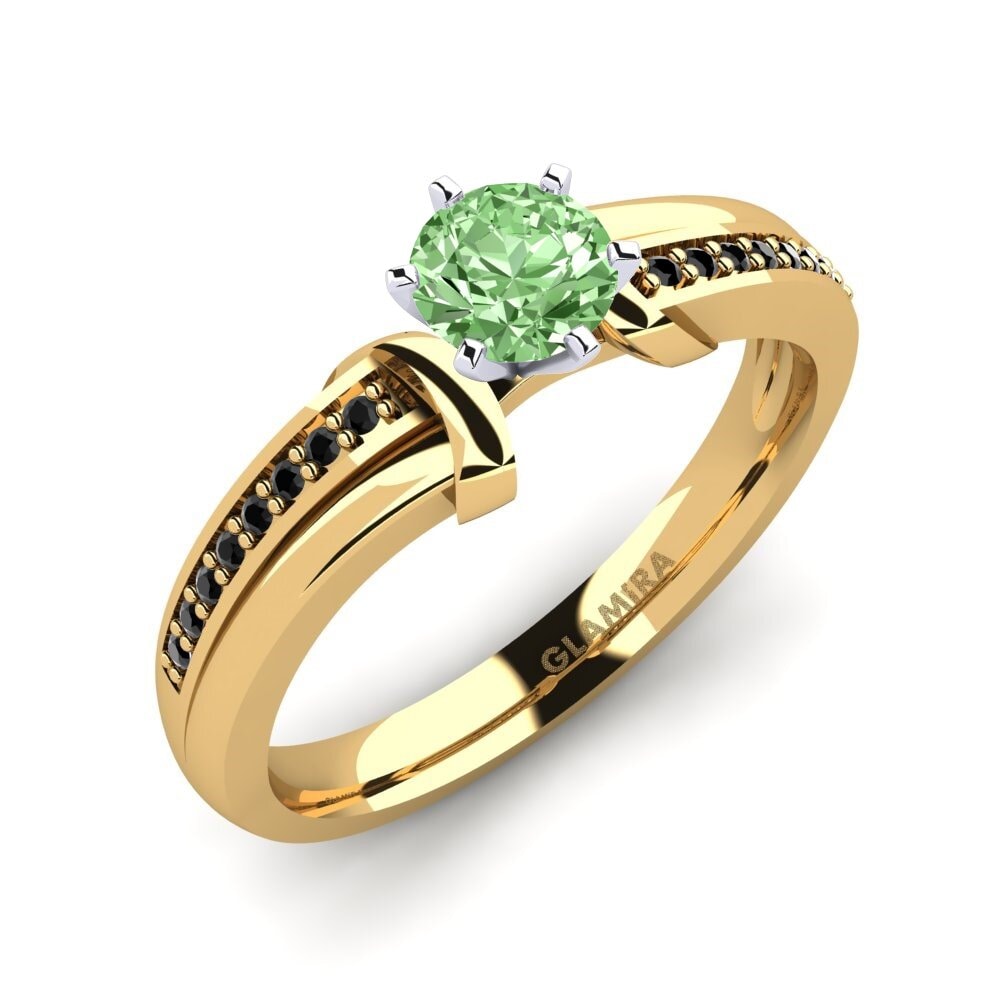 18k Oro Amarillo & Blanco Anillo de compromiso Mirabella 0.5crt