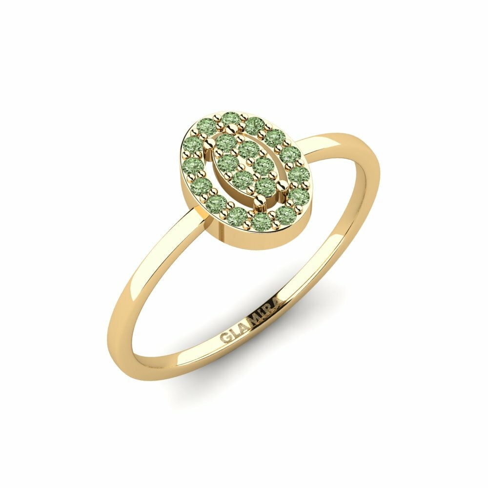 Diamante Verde Anello Miresine