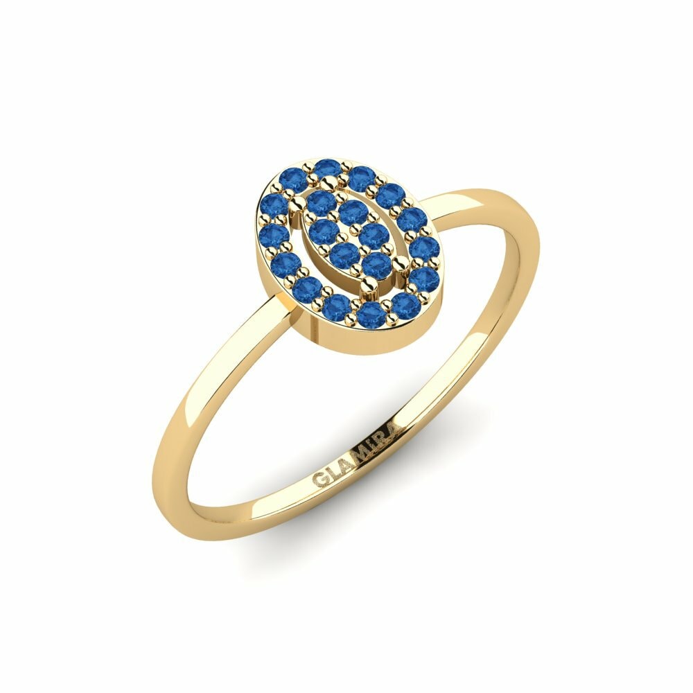 Dark Blue Zirconia Ring Miresine