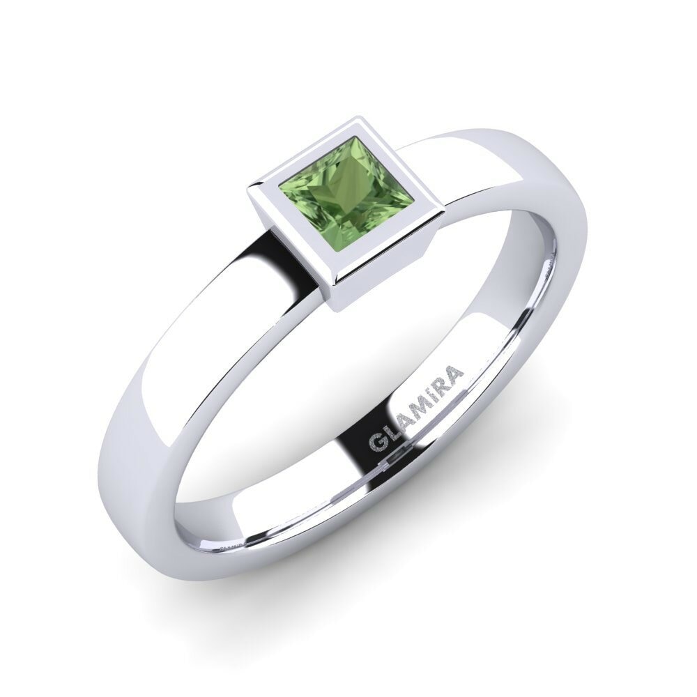 Zafiro Verde Anillo de compromiso Mireya