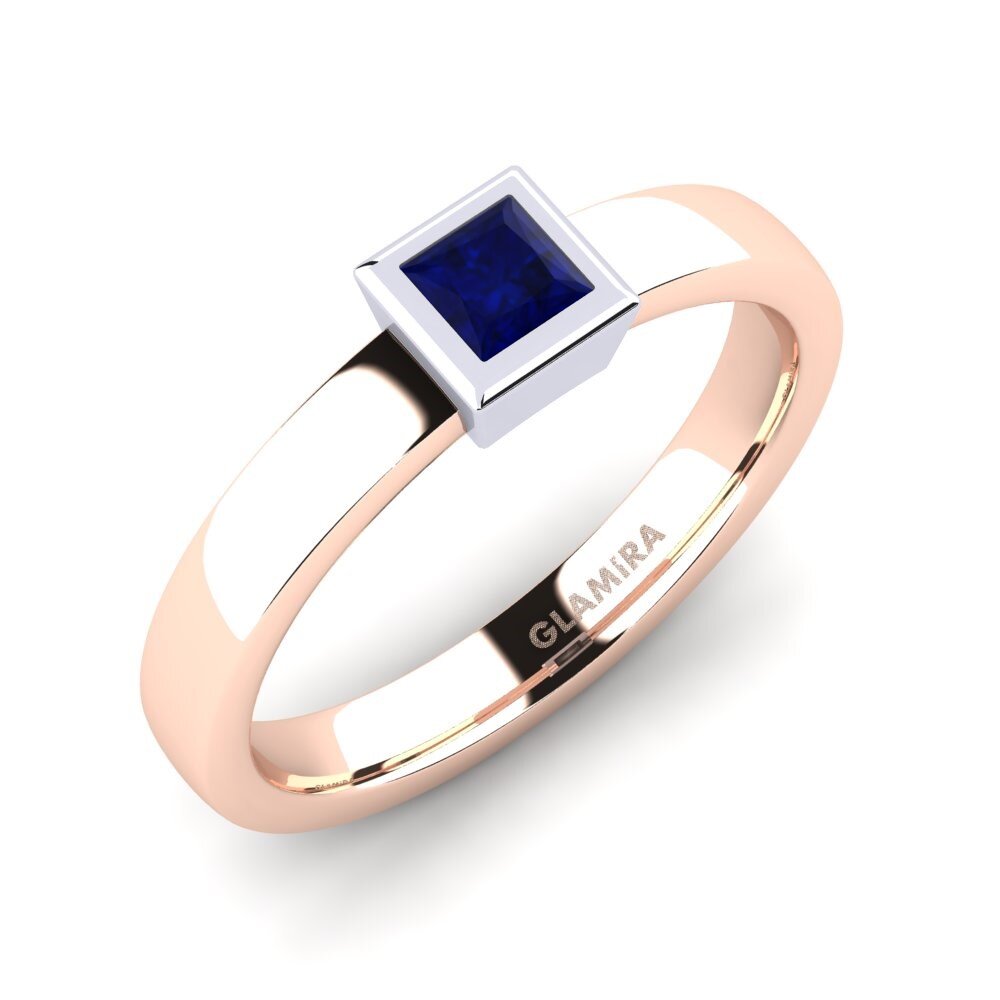 14ct Rose / White Gold Sapphire Engagement Ring Mireya