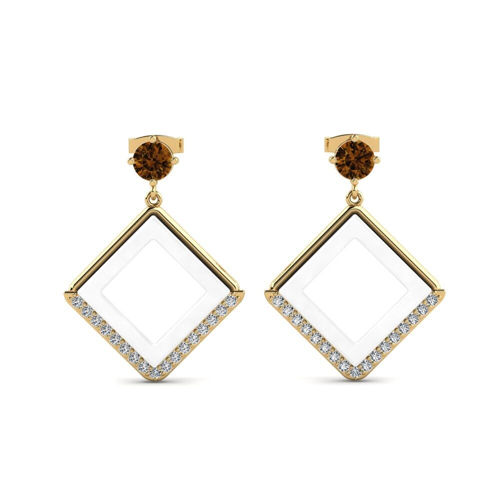 Brown Zircon Women's Earring Miron