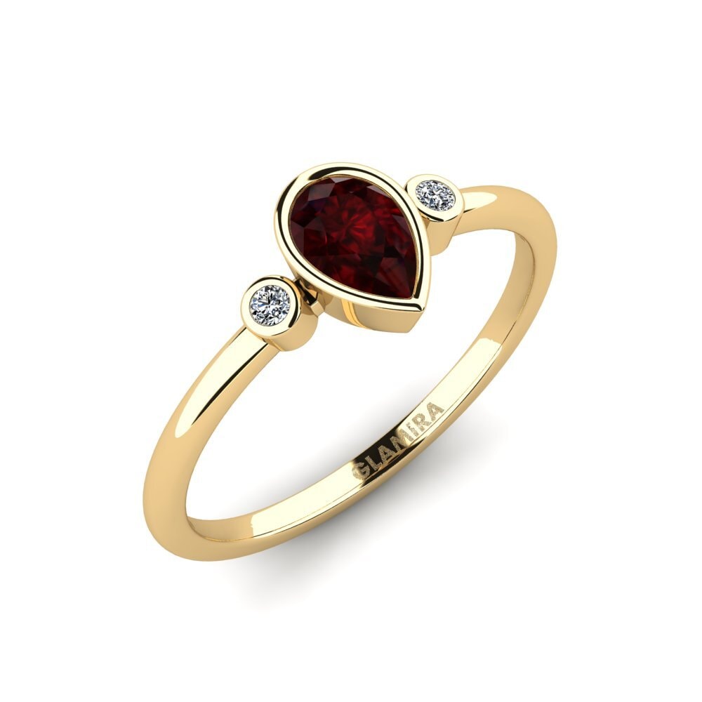 Garnet Engagement Ring Mirr