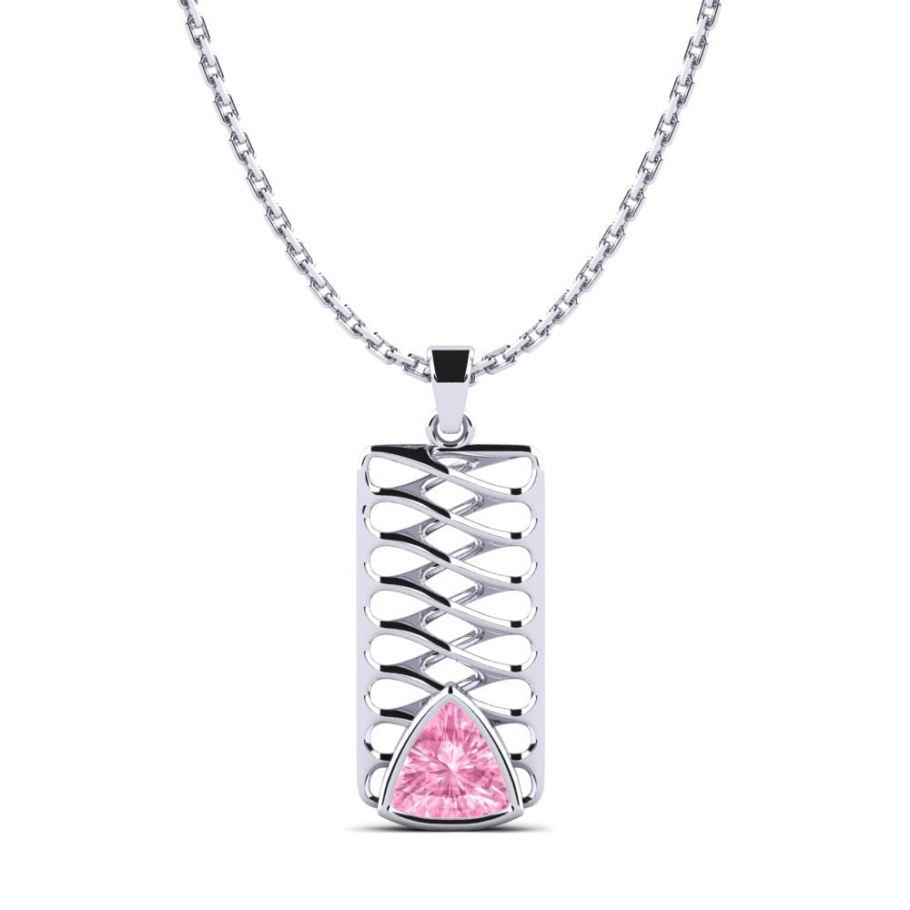 Trillion Pink Sapphire Pendant Misaine