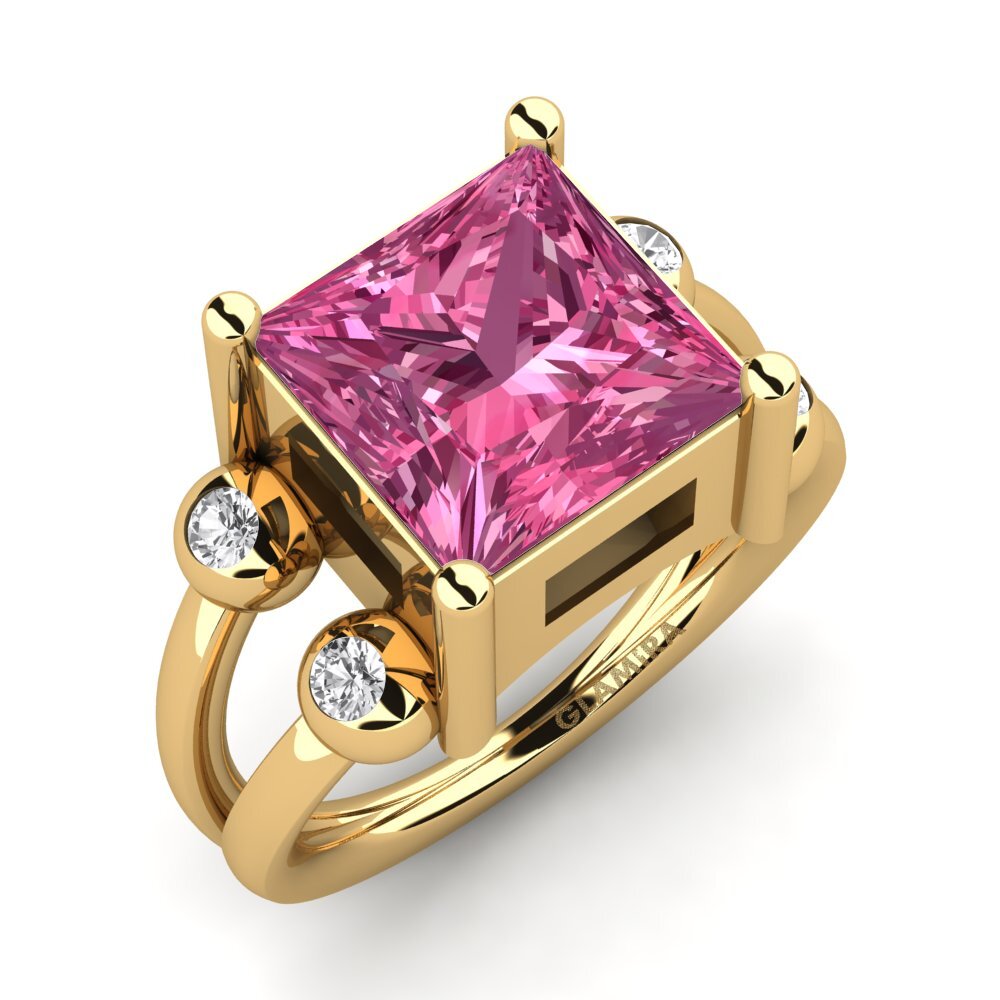 9ct Yellow Gold Pink Tourmaline Ring Miskaela