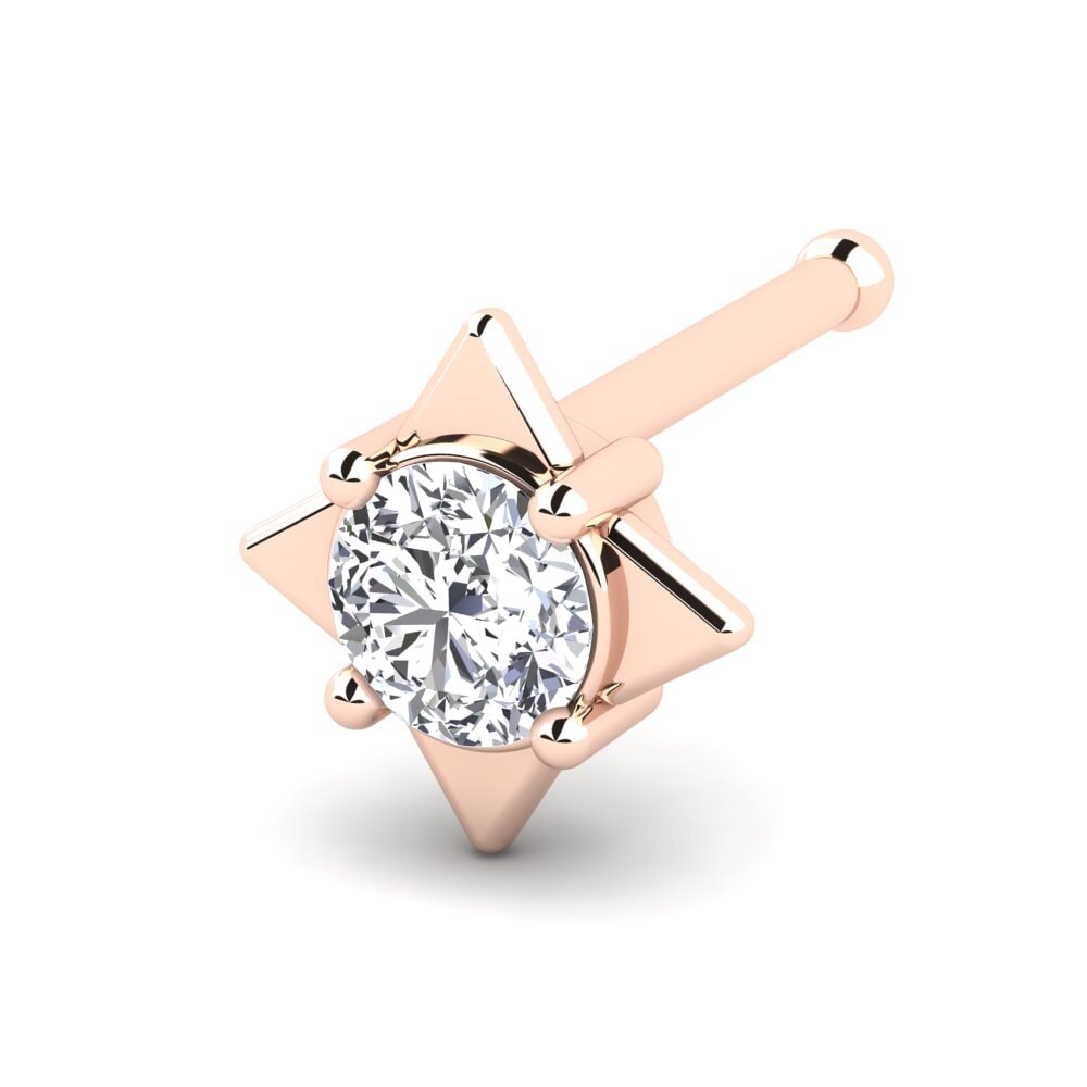 14ct Rose Gold Lab Grown Diamond Nose Pin Missha