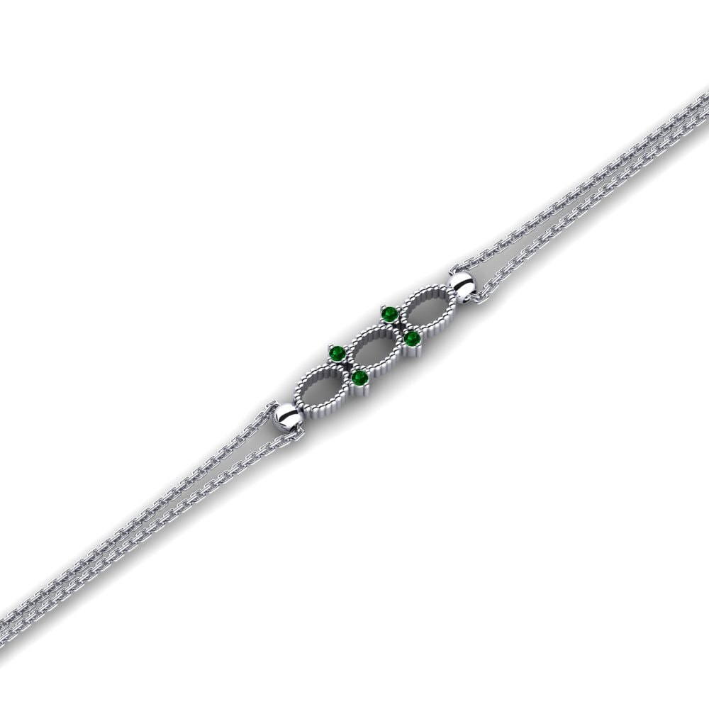 Round Green Zirconia Women's Bracelet Mistie
