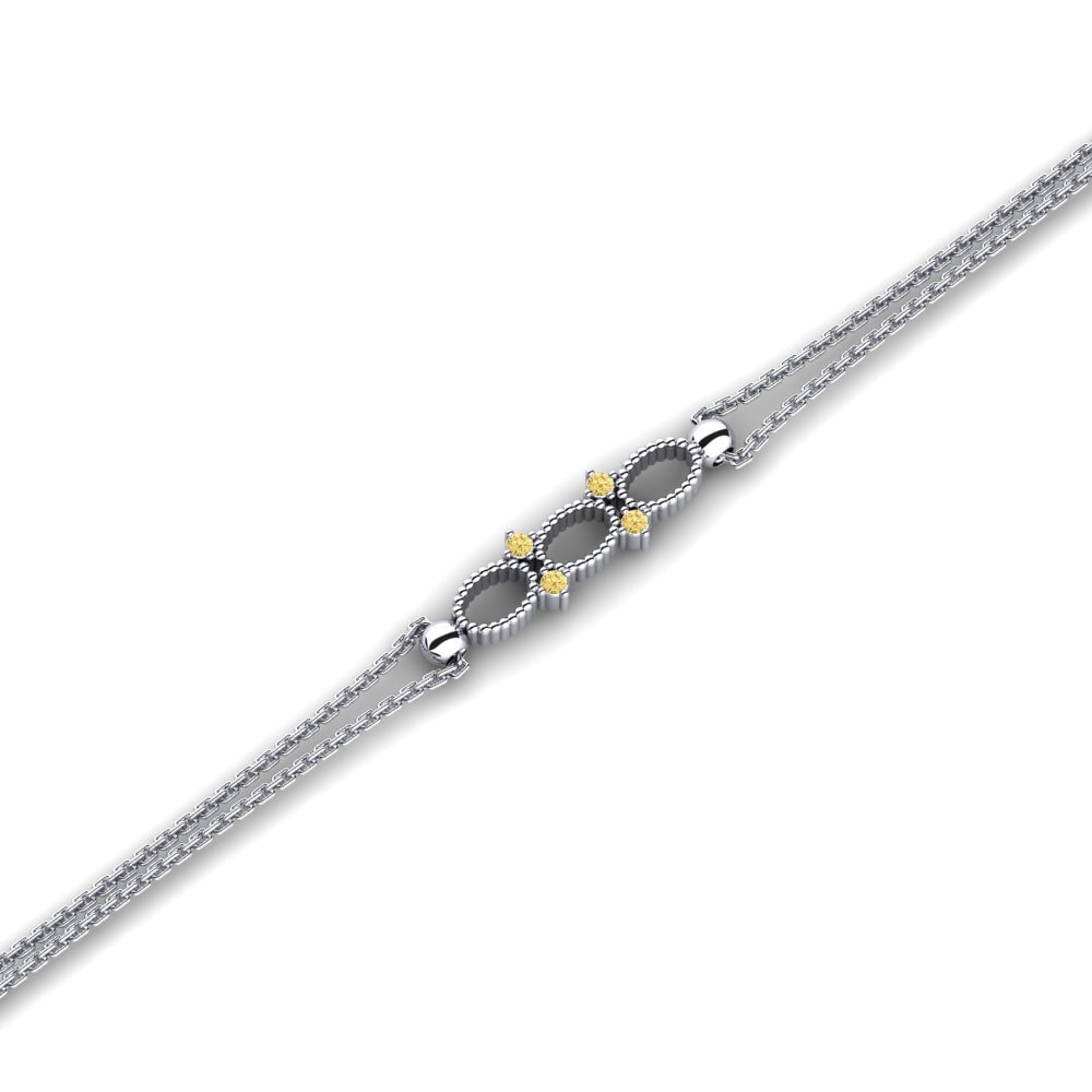 Diamante Amarillo Pulsera de Mujer Mistie