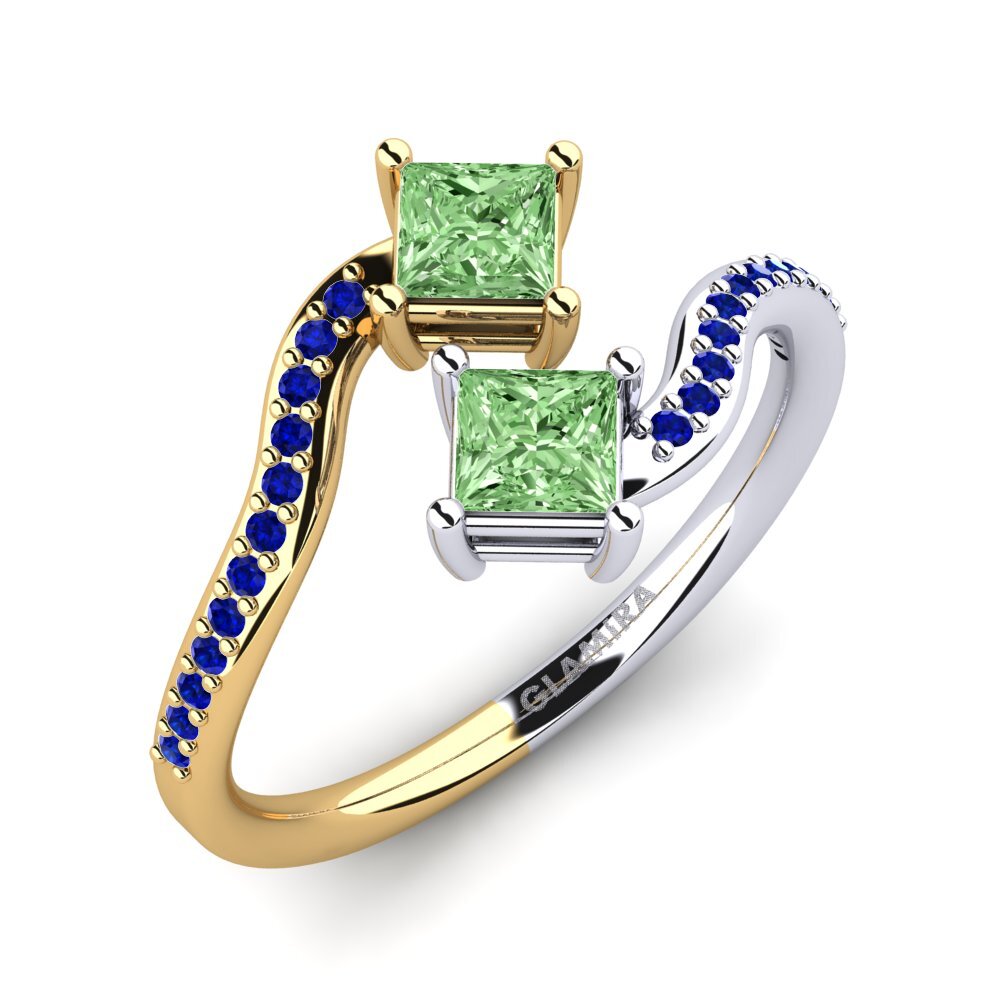 14ct White & Yellow Gold Engagement Ring Mitzel