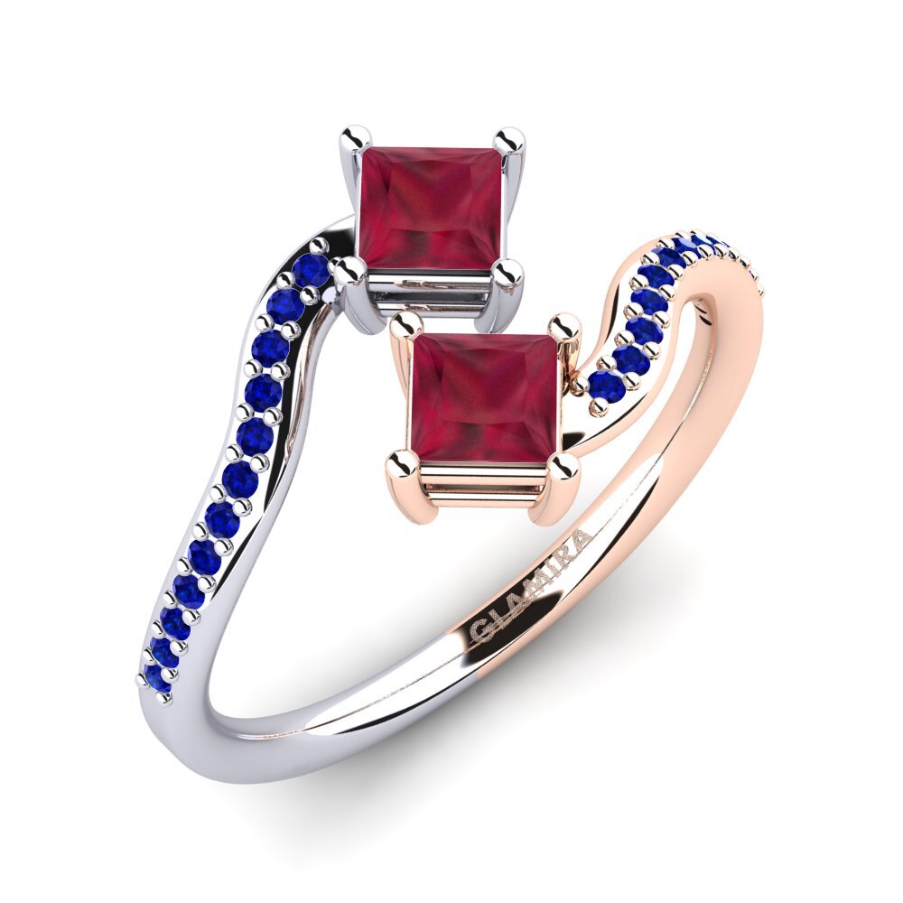 14k Rose & White Gold Engagement Ring Mitzel