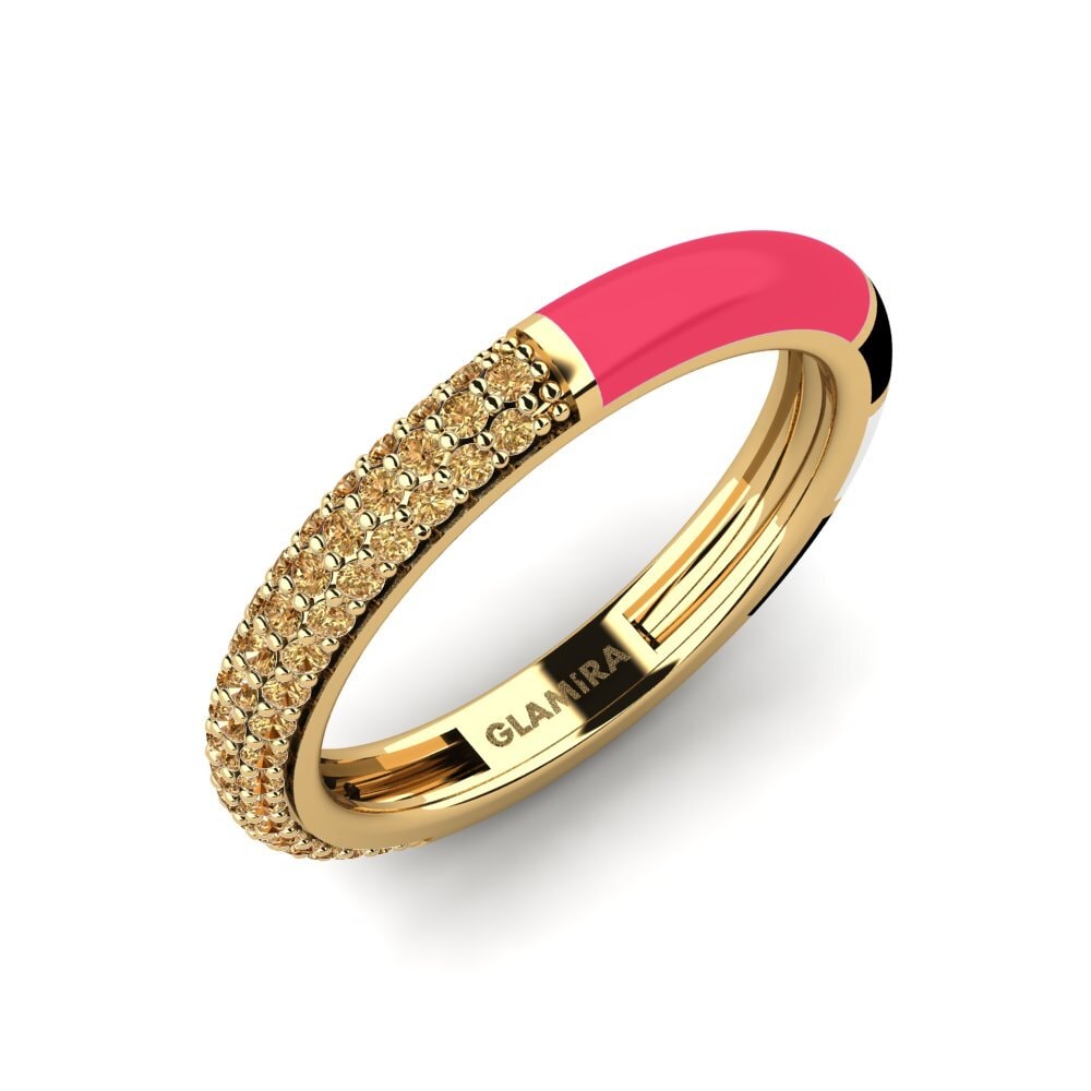 Diamante Marrón Anillo Mixte