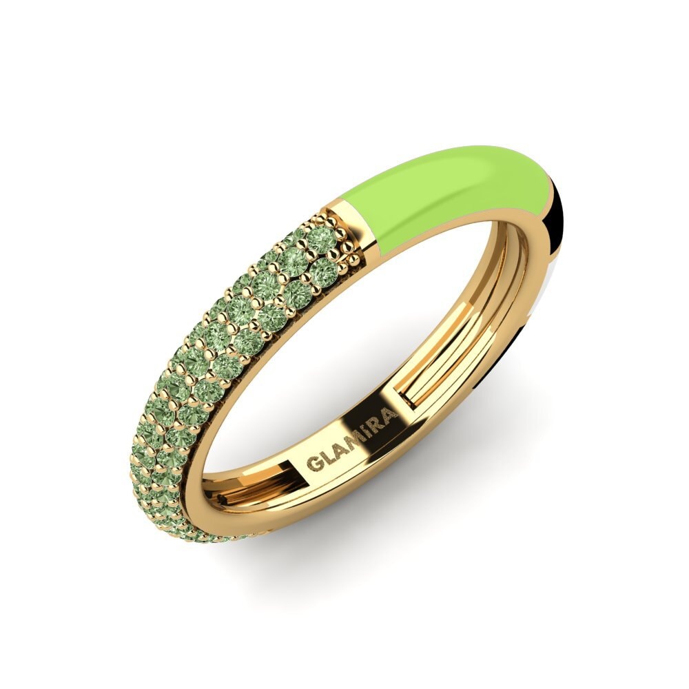Green Diamond Ring Mixte