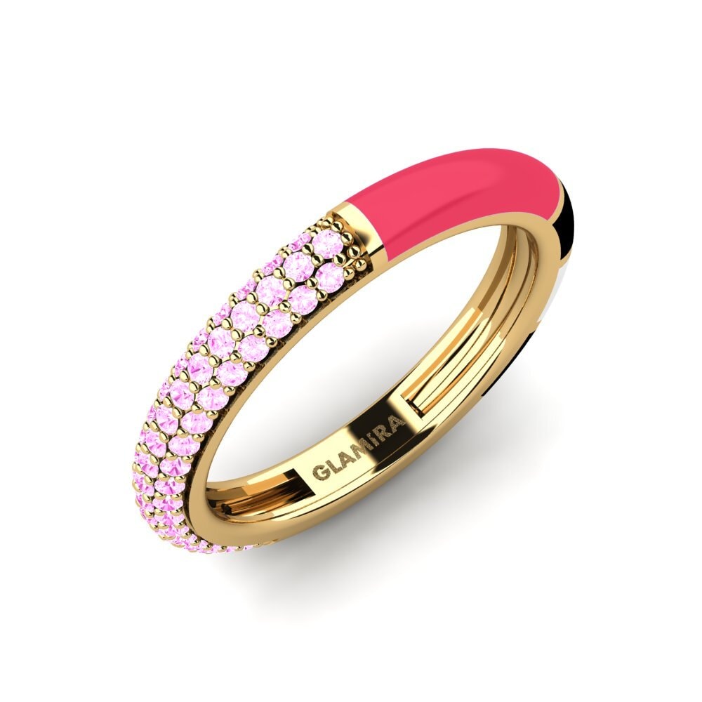 Zafiro Rosado Anillo Mixte