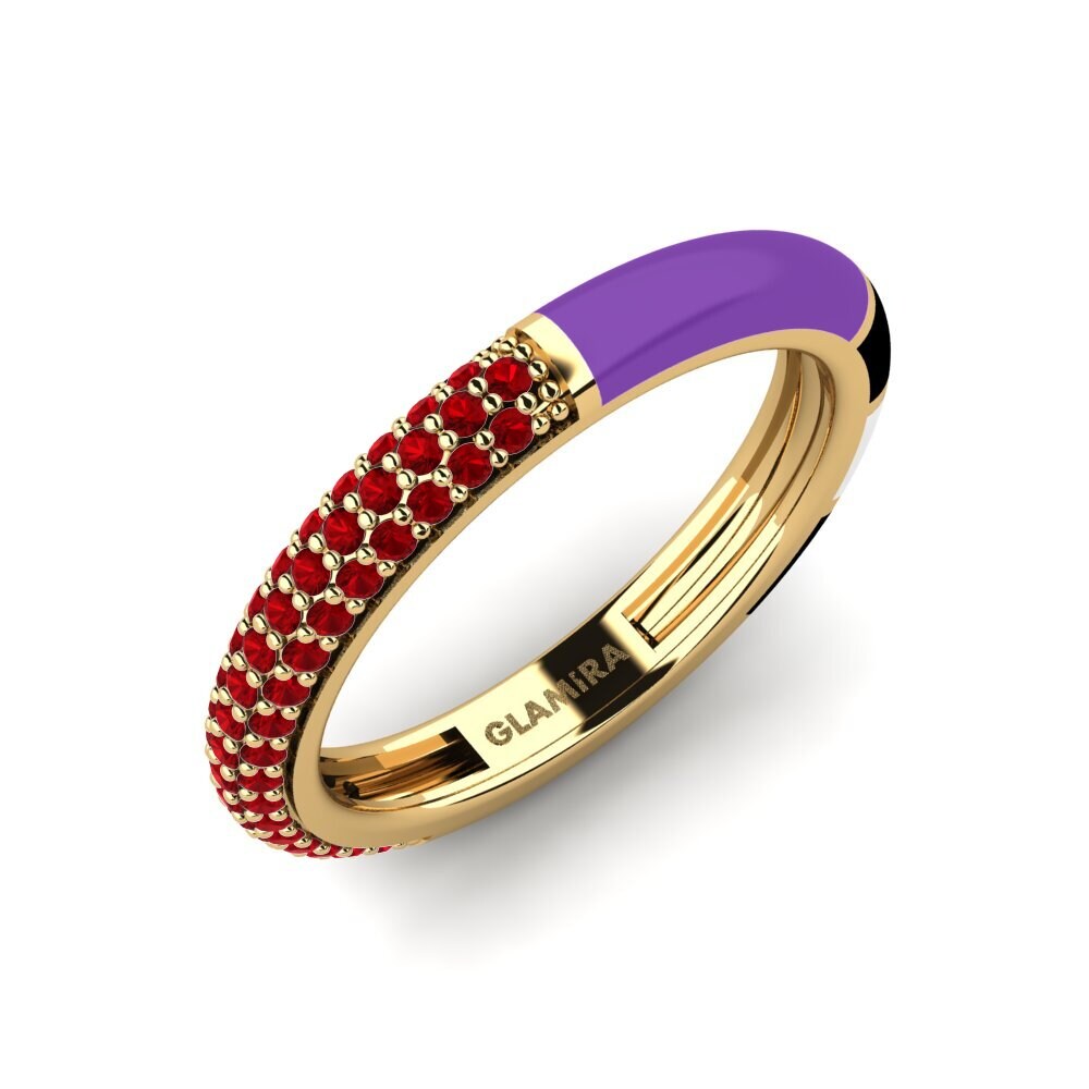 Red Zirconia Ring Mixte