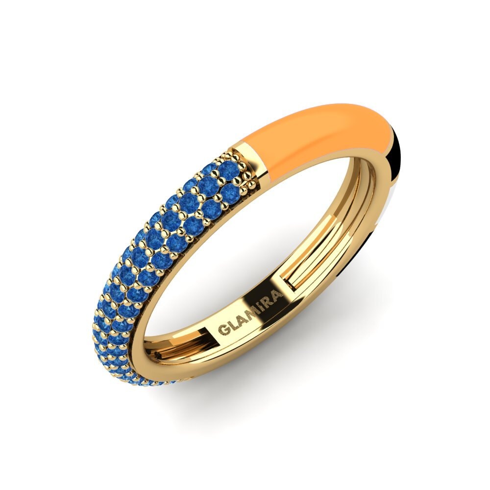 Circonita Azul Oscuro Anillo Mixte