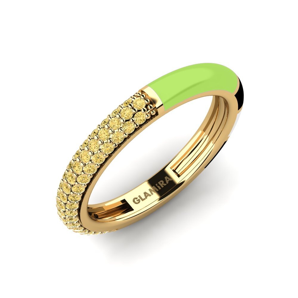 Diamant Jaune Bague Mixte