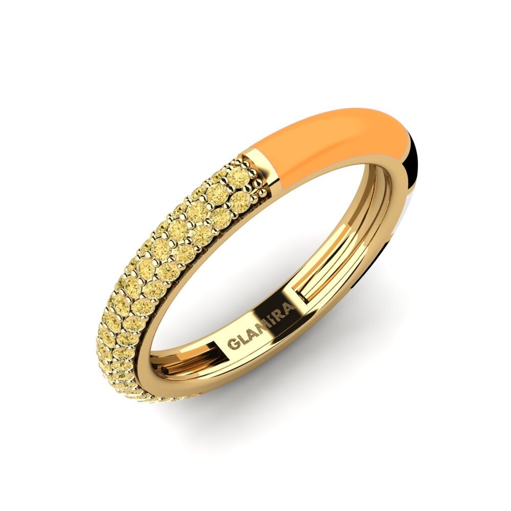 Diamante Amarillo Anillo Mixte