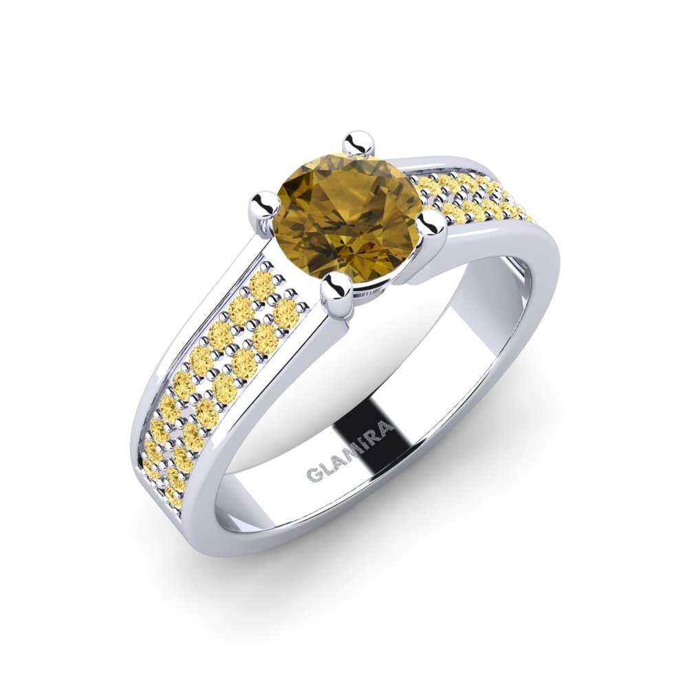 Brun Zirkon Forlovelsesring Miyake