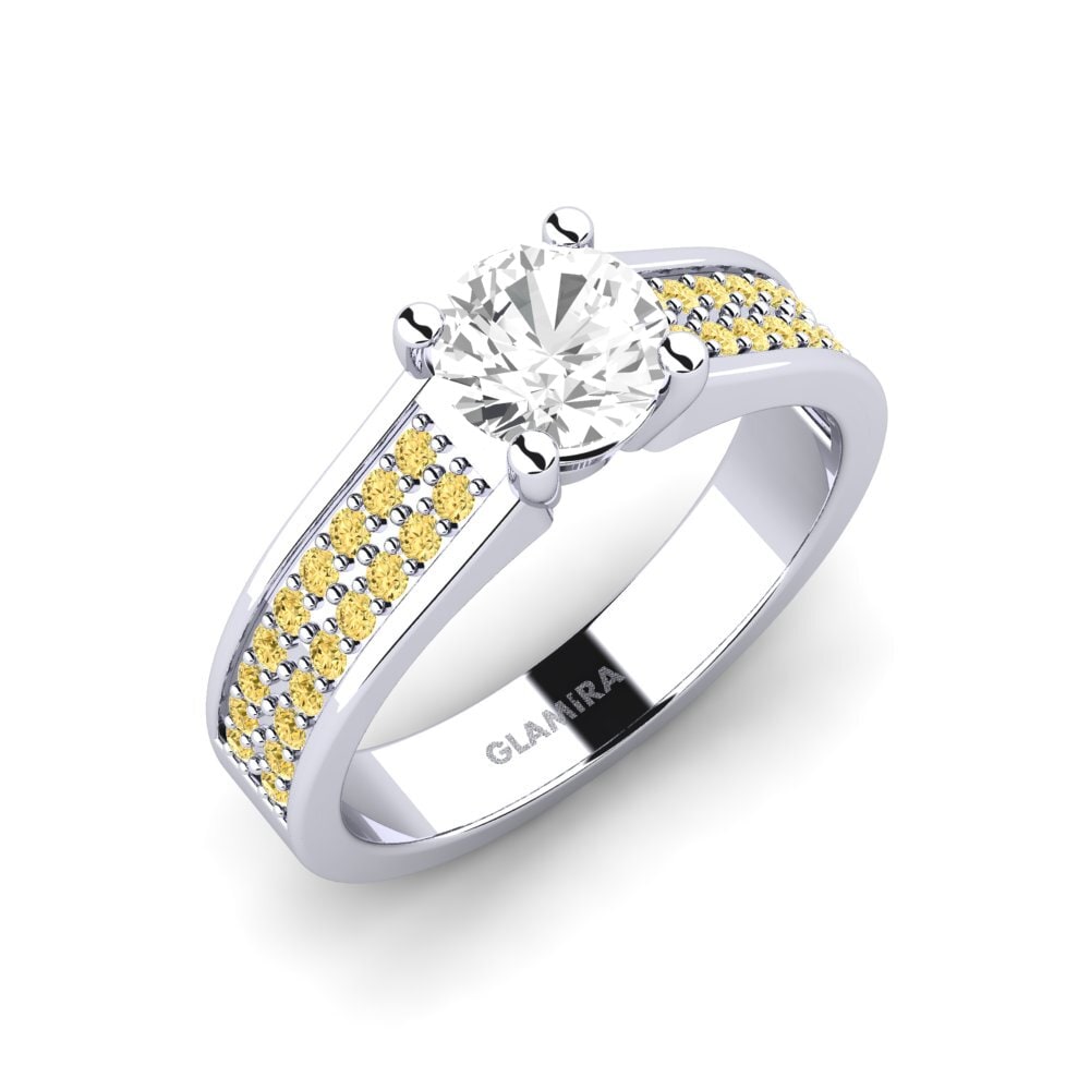 Hvid Safir Forlovelsesring Miyake